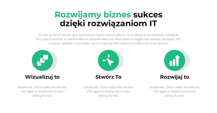 Trzy ważne kroki Szablon HTML