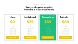 Maquete De Site Exclusivo Para Escolha Seu Pacote