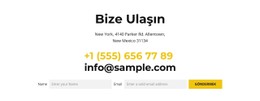 Bize Yazın Veya Ziyaret Edin Tablo CSS Şablonu