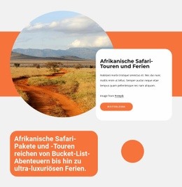Afrikanische Safari-Touren – Einfaches Website-Modell