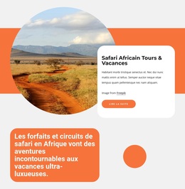 Safaris En Afrique – Thème WordPress Génial