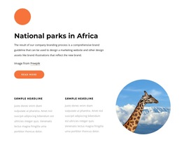 Responsive HTML5 For National Parks In Africa