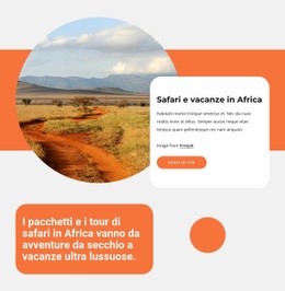 Safari In Africa - Semplice Modello Di Sito Web