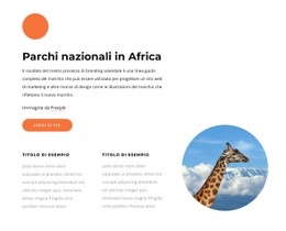 HTML5 Reattivo Per Parchi Nazionali In Africa