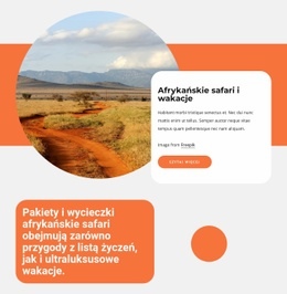 Afrykańskie Wycieczki Safari Szablon Responsywny HTML5