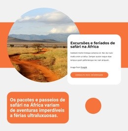 Passeios De Safári Africano - Página Inicial De Comércio Eletrônico