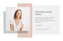 Nasıl Daha Mutlu Olunur - Web Sitesi Oluşturucu Şablonu