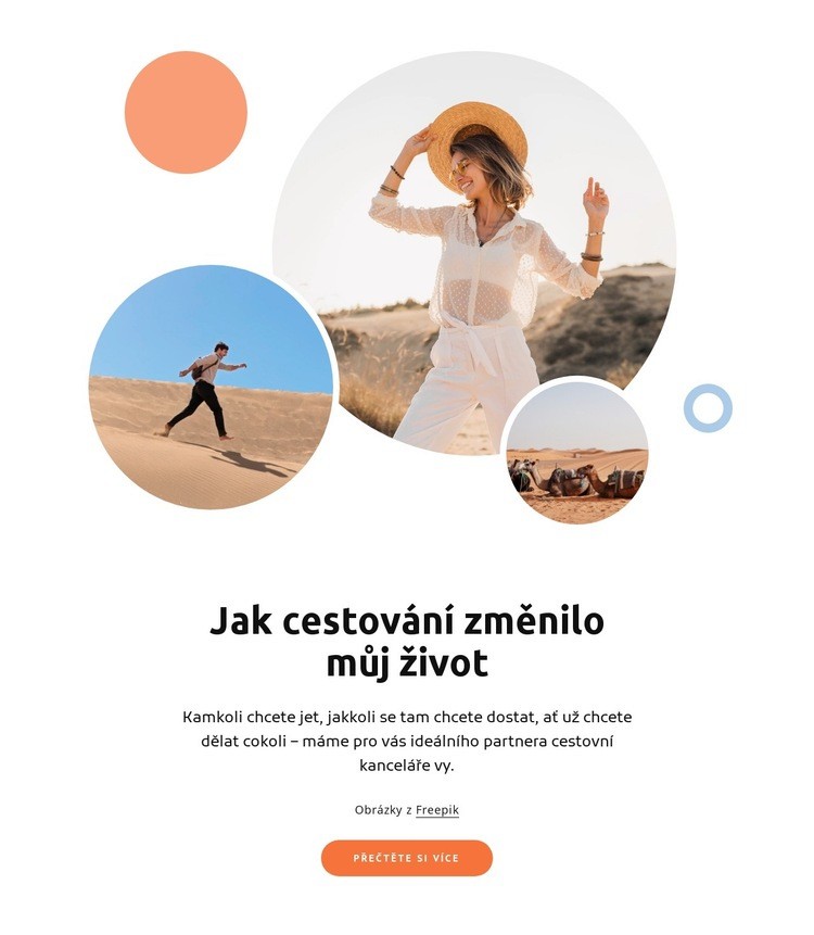 Jak cestování změnilo můj život Šablona HTML