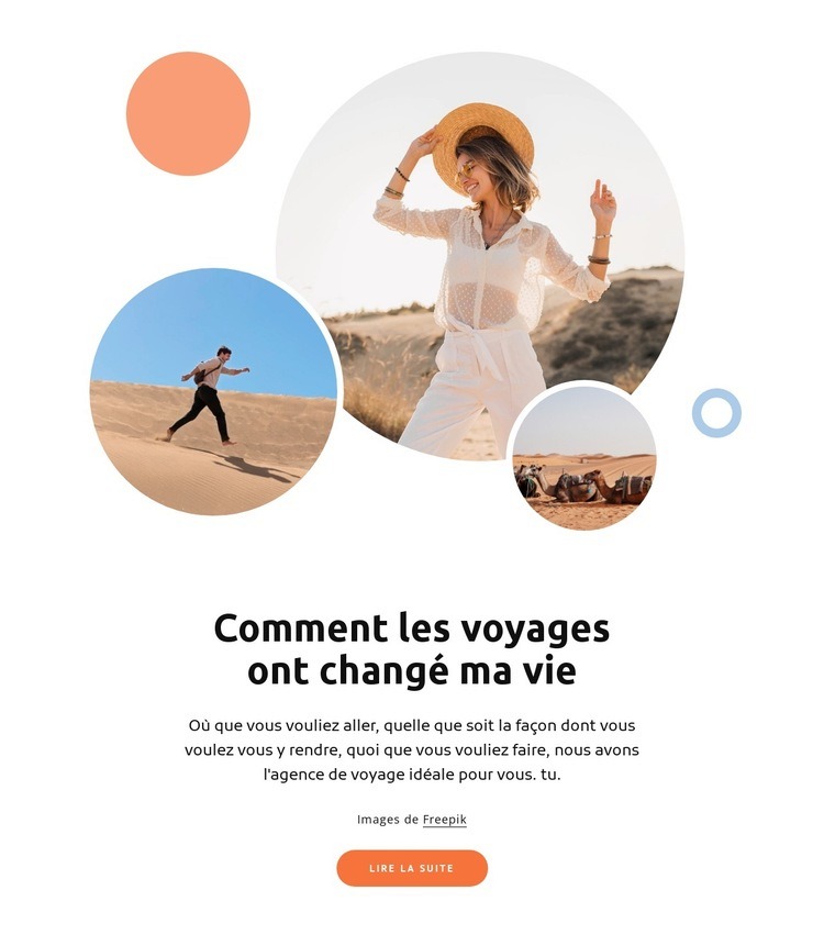 Comment les voyages ont changé ma vie Conception de site Web