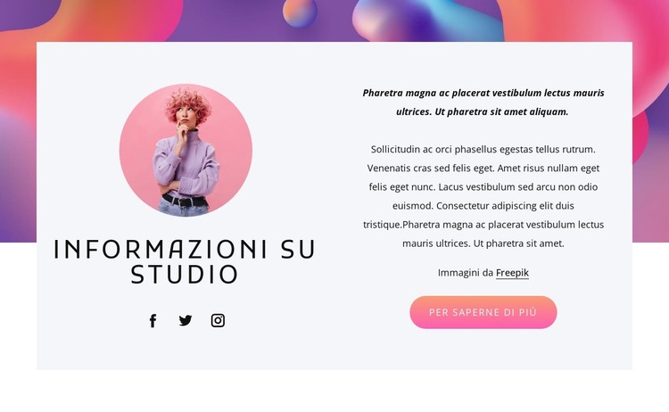 Design, branding e illustrazione Modello HTML