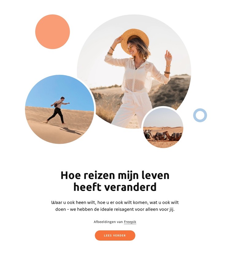 Hoe reizen mijn leven heeft veranderd HTML-sjabloon