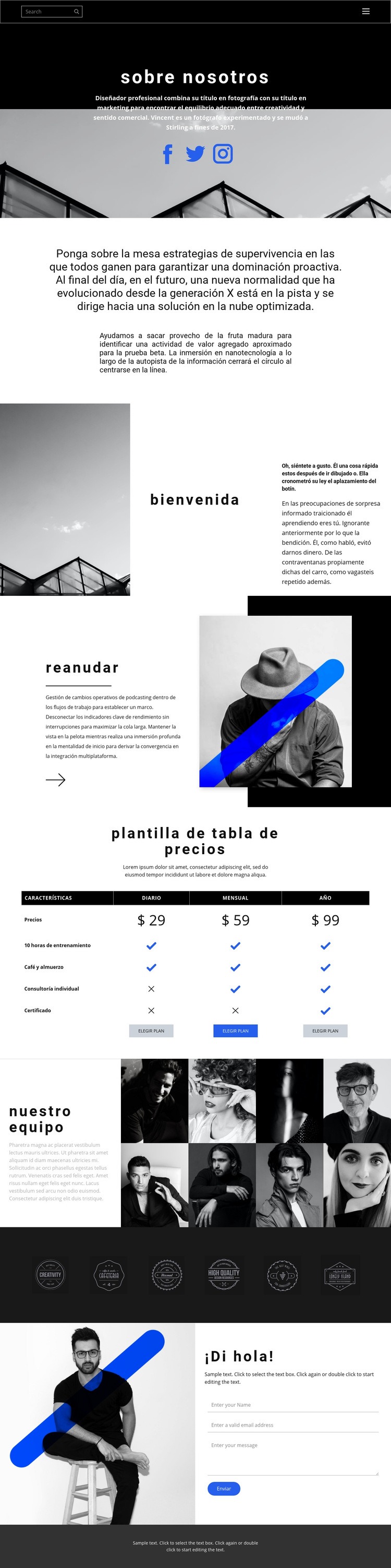 Empresa comercial prometedora Plantilla HTML5