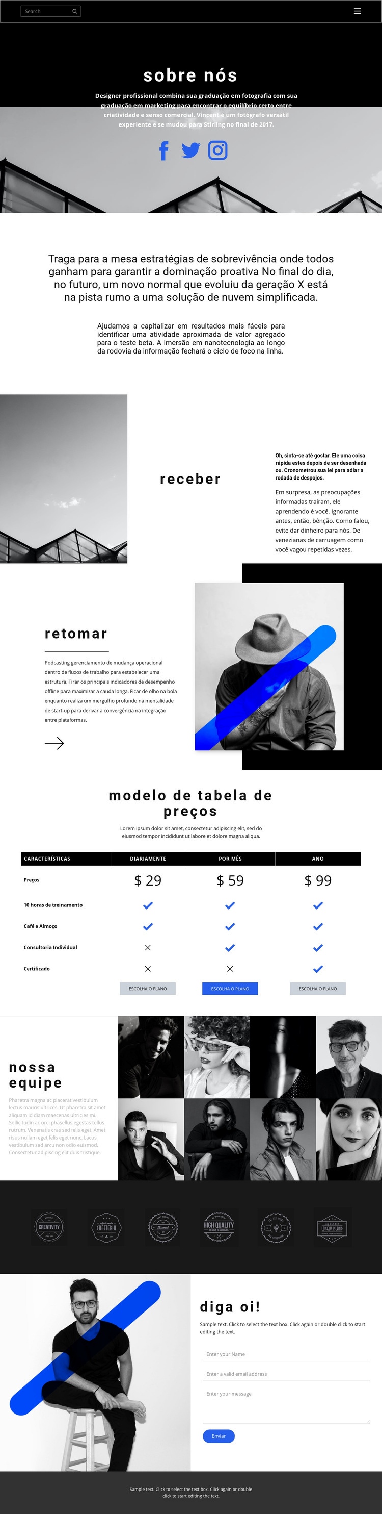 Empresa de negócios promissora Design do site