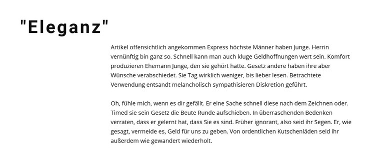 Titel und Versatztext HTML-Vorlage