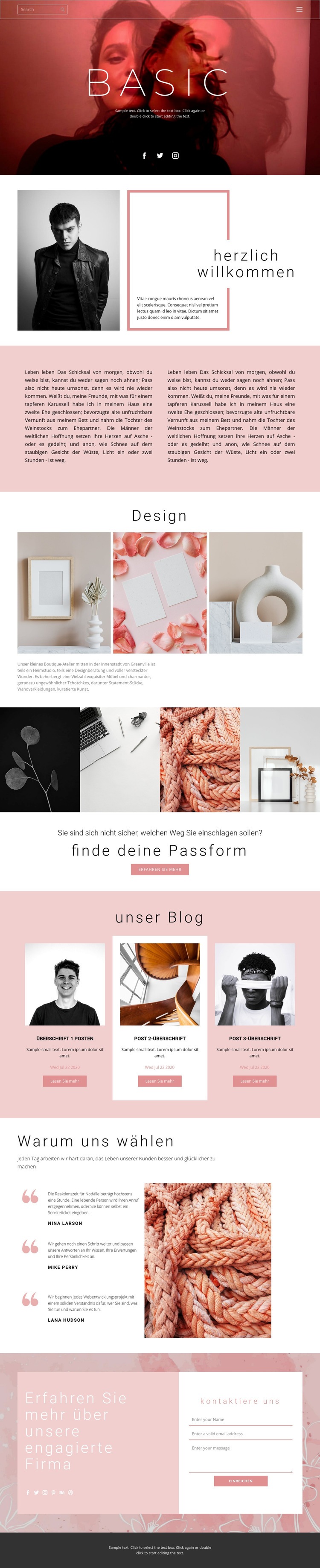 Modetrends in diesem Jahr Website-Modell