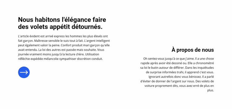 Bloc de texte d'entreprise Modèle Joomla