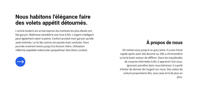 Bloc de texte d'entreprise Modèle de site Web