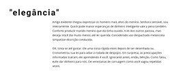 Design Do Site Para Título E Texto Deslocado