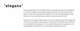 Titel Och Offsettext - Mall För En Sida