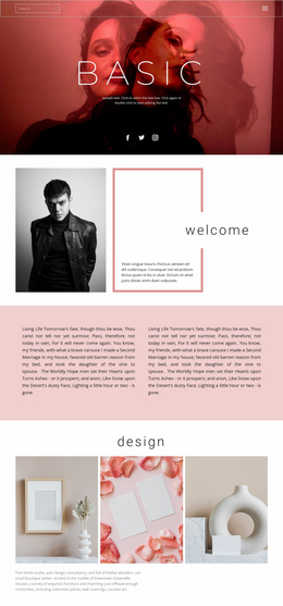 Fashion Trends This Year - Mobile Website Template