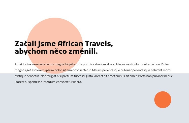 Africké cesty Šablona CSS
