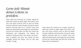 Überschrift Und Zwei Spalten Mit Text HTML5-Vorlage