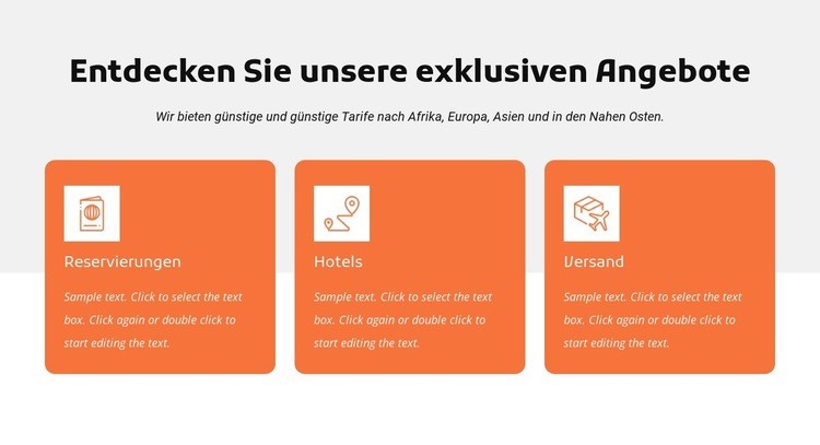 Entdecken Sie unsere exklusiven Angebote HTML5-Vorlage