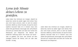 Überschrift Und Zwei Spalten Mit Text - Anpassbares Professionelles Design