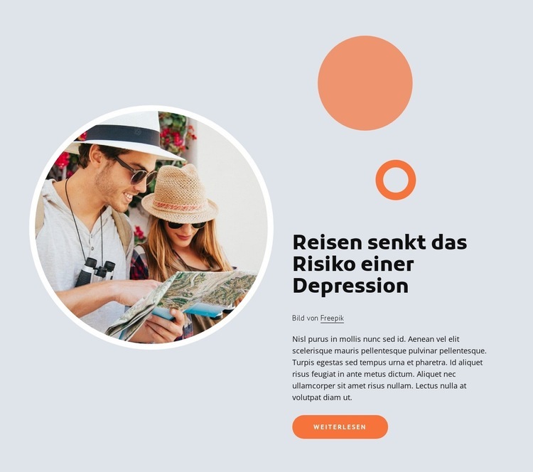 Abenteuer in kleinen Gruppen Website-Modell