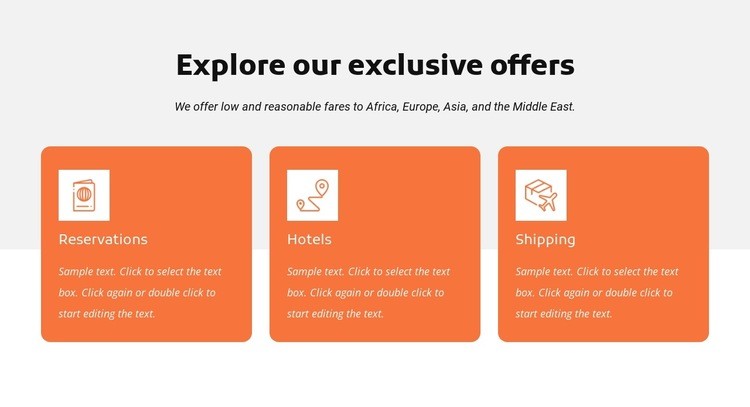 Explore our exclusive offers Elementor Template Alternative