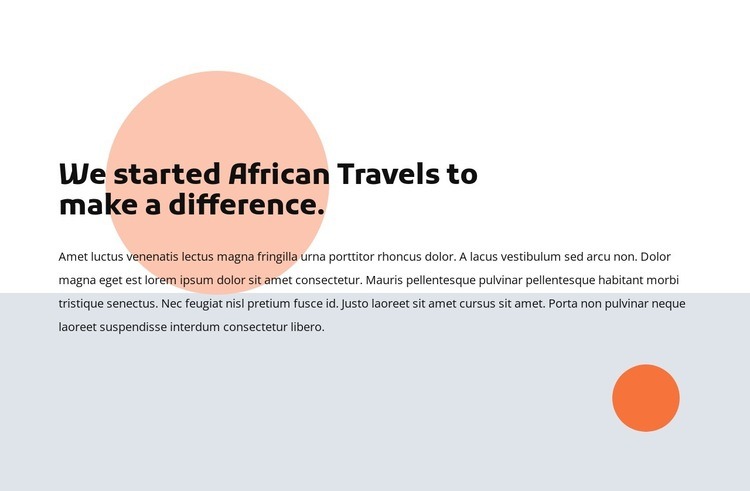 African travels Elementor Template Alternative