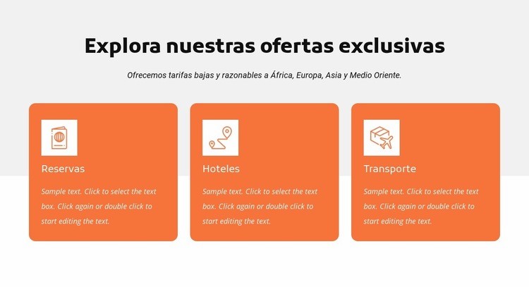 Explora nuestras ofertas exclusivas Plantillas de creación de sitios web