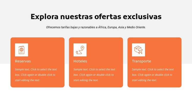 Explora nuestras ofertas exclusivas Maqueta de sitio web