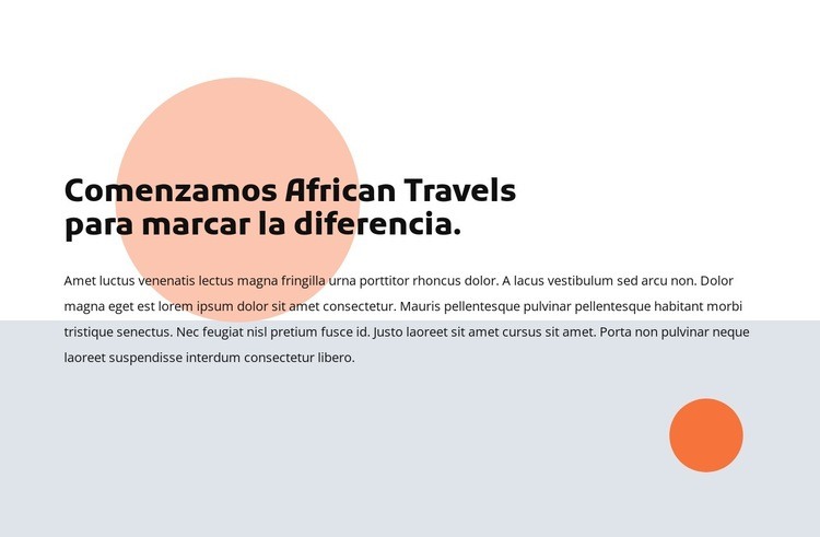 viajes africanos Maqueta de sitio web