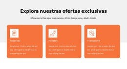 Plantilla De Página De Destino Para Explora Nuestras Ofertas Exclusivas