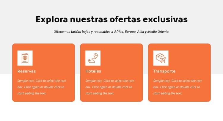 Explora nuestras ofertas exclusivas Plantilla de sitio web