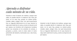 Encabezado Y Dos Columnas Con Texto - Tema Moderno De WordPress