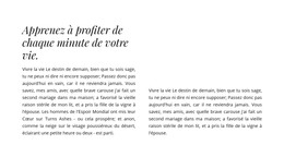 Page HTML Pour En-Tête Et Deux Colonnes Avec Texte