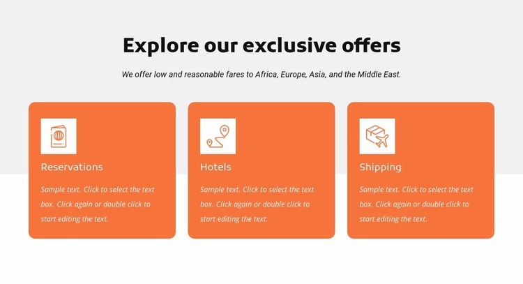 Explore our exclusive offers Homepage Design