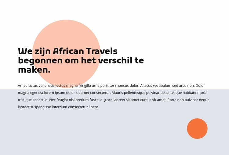 Afrikaanse reizen Website ontwerp