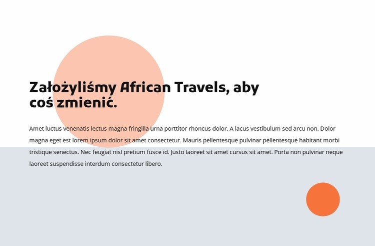 Afrykańskie podróże Makieta strony internetowej