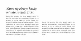 Nagłówek I Dwie Kolumny Z Tekstem - Konfigurowalny, Profesjonalny Projekt