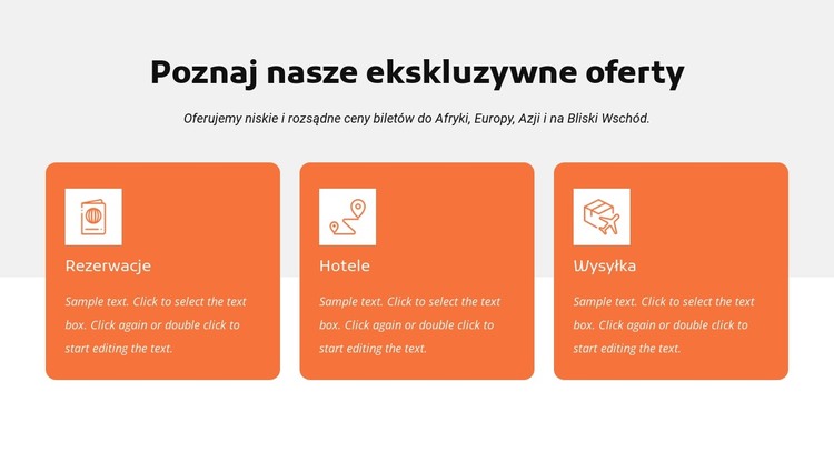 Poznaj nasze ekskluzywne oferty Szablon HTML