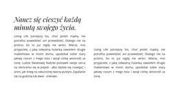 Nagłówek I Dwie Kolumny Z Tekstem - Responsywny Szablon Strony Internetowej