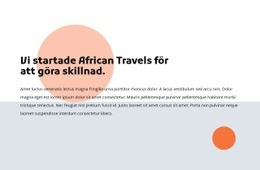 Webbplatsdesign För Afrikanska Resor