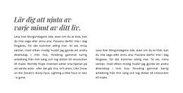 Rubrik Och Två Kolumner Med Text - Skapa Fantastisk Mall