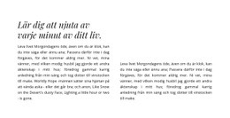 Rubrik Och Två Kolumner Med Text - Responsiv Webbplatsmall