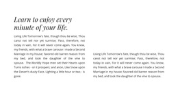 Heading And Two Columns With Text - Create Amazing Template