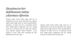 Başlık Ve Metin Içeren Iki Sütun Için Sayfa HTML'Si