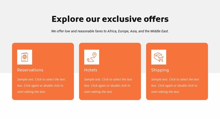 Explore our exclusive offers Website Mockup